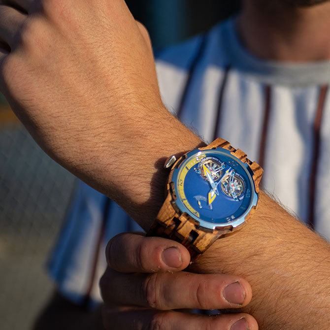 Zebra wood outlet watch