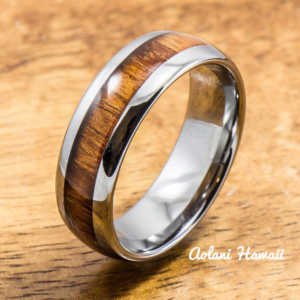 Koa Ring, Hawaiian Wood Wedding Band