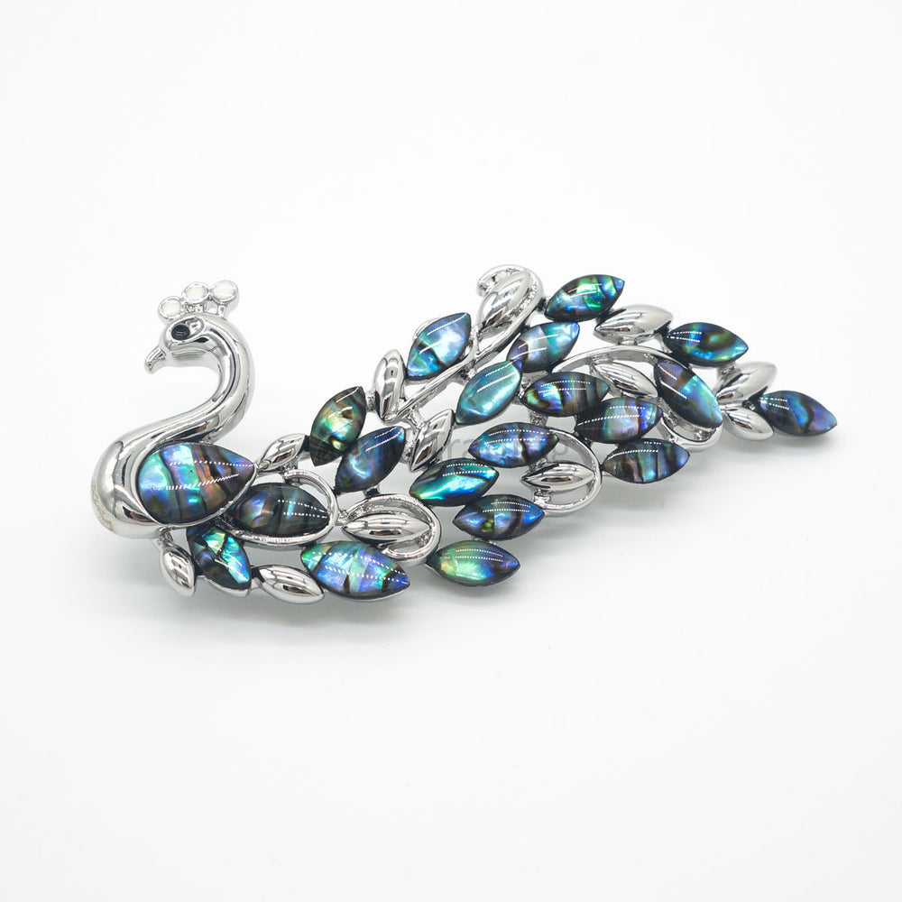 NEW - Abalone Shell Brooch - Peacock