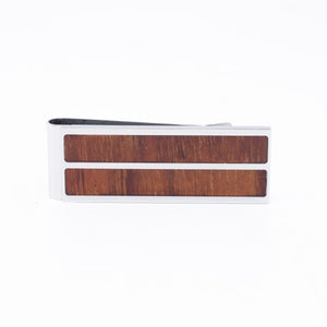 All Koa Wood Stainless Steel Money Clip