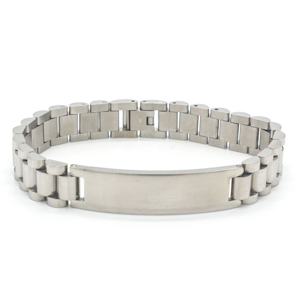 NEW - Stainless Steel ID Bracelet 12mm