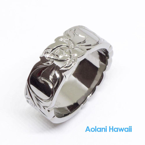 Black Rhodium Sterling Silver Ring (8mm width)