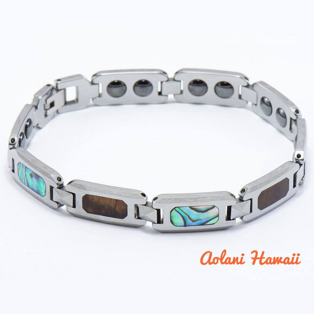 Abalone Koa Wood Bracelet