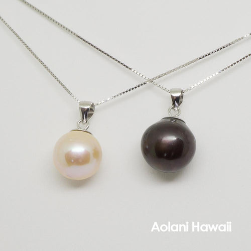 Pearl Necklace Pendant with Sterling Silver Chain